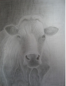 Zeitgenössisches Werk mit dem Titel « Autoportrait en vache 2 », Erstellt von DARMSTADTER