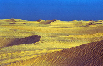 Zeitgenössisches Werk mit dem Titel « Dune dorées du Sahara. », Erstellt von DOMINIQUE LEROY