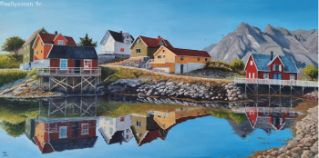 Zeitgenössisches Werk mit dem Titel « Iles Lofoten (Norvège) », Erstellt von NELLY SIMON