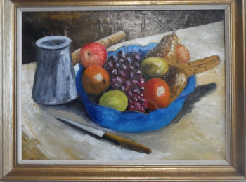 Zeitgenössisches Werk mit dem Titel « nature morte au couteau pointu », Erstellt von ALAIN COULON