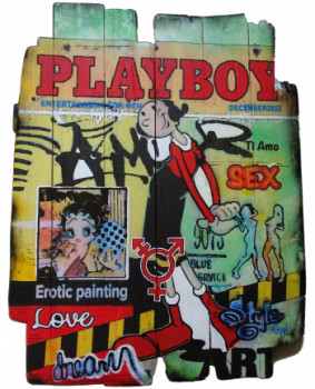 Zeitgenössisches Werk mit dem Titel « PLAYBOY », Erstellt von CLAUDE GEAN