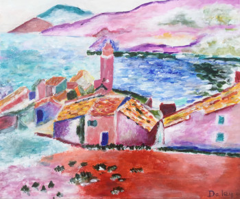 Zeitgenössisches Werk mit dem Titel « Collioure d après Henri Matisse », Erstellt von PATRICIA DELEY