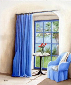 Zeitgenössisches Werk mit dem Titel « la chambre bleue », Erstellt von LYSAND