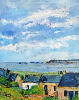 Zeitgenössisches Werk mit dem Titel « La presqu'ile de Dinan en presqu'ile de Crozon », Erstellt von MICHEL HAMELIN