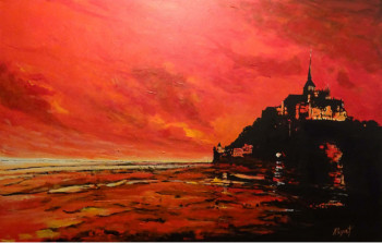 Zeitgenössisches Werk mit dem Titel « Le Mont Saint Michel », Erstellt von JEAN PHILIPPE PEYNET