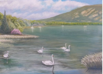 Zeitgenössisches Werk mit dem Titel « "Lac d'Aiguebelette.." », Erstellt von MARC DANCRE