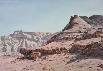 Zeitgenössisches Werk mit dem Titel « Les mines de Salomon ( désert en ISRAËL) », Erstellt von NELLY SIMON