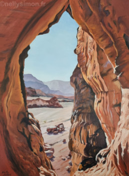 Zeitgenössisches Werk mit dem Titel « Oeil sur le désert de Timna », Erstellt von NELLY SIMON