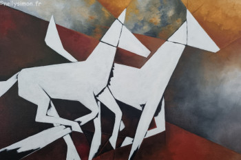 Zeitgenössisches Werk mit dem Titel « Liberté en rouge 2 », Erstellt von NELLY SIMON