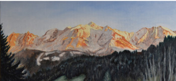 Zeitgenössisches Werk mit dem Titel « Chaîne du Mont Blanc * », Erstellt von BARTLET-DROUZY