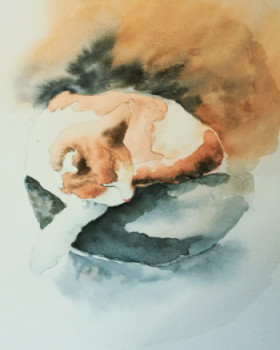 Zeitgenössisches Werk mit dem Titel « Aquarelle 4968 », Erstellt von MARIE-JULIENNE BERTONAZZI