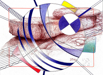 Zeitgenössisches Werk mit dem Titel « lieux d'éternité 2 », Erstellt von FERREIRA-ROCHA  /  LUARFR