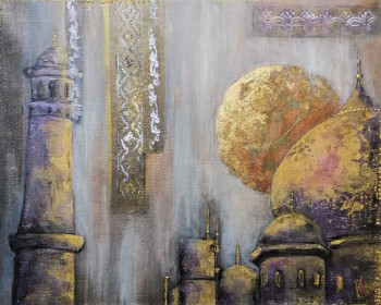 Zeitgenössisches Werk mit dem Titel « Taj-Mahal (VENDU) », Erstellt von ANNE ROBIN