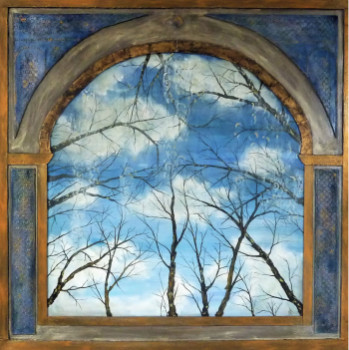 Zeitgenössisches Werk mit dem Titel « Vue de ma fenêtre », Erstellt von ANNE ROBIN