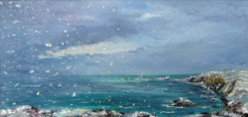 Zeitgenössisches Werk mit dem Titel « Neige à la pointe du Raz », Erstellt von MICHEL HAMELIN