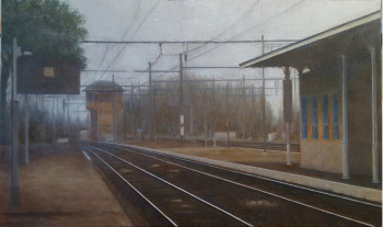 Zeitgenössisches Werk mit dem Titel « La gare sans Lazare », Erstellt von DARMSTADTER