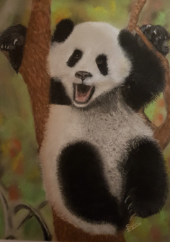 Zeitgenössisches Werk mit dem Titel « PANDA », Erstellt von SYLOU