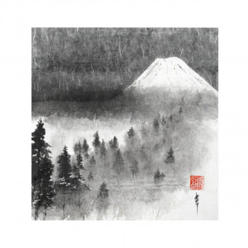 Zeitgenössisches Werk mit dem Titel « Vers le Fuji », Erstellt von ENCRE-ZEN