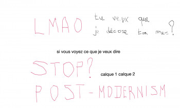 Zeitgenössisches Werk mit dem Titel « lmao stop? post modernism », Erstellt von DAVID SROCZYNSKI