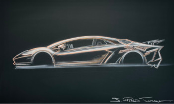 Zeitgenössisches Werk mit dem Titel « Lamborghini 2 », Erstellt von JEROMEPICARDTUMANOV