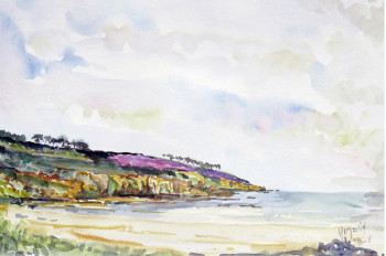 Zeitgenössisches Werk mit dem Titel « La pointe de Dinan (aquarelle) », Erstellt von MICHEL HAMELIN