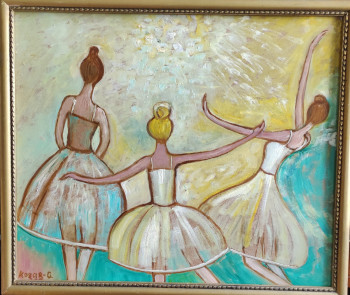 Zeitgenössisches Werk mit dem Titel « Ballet, ballerines », Erstellt von KOZAR