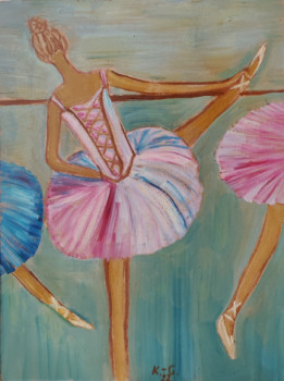 Zeitgenössisches Werk mit dem Titel « Ballet et ballerines (5) », Erstellt von KOZAR