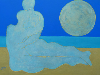 Zeitgenössisches Werk mit dem Titel « Eros sous la lune », Erstellt von PHILIPPE JAMIN