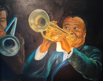 Zeitgenössisches Werk mit dem Titel « "Louis Armstrong.." », Erstellt von MARC DANCRE