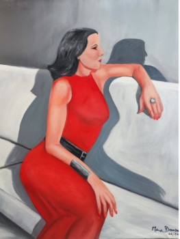 Zeitgenössisches Werk mit dem Titel « "La robe rouge.." », Erstellt von MARC DANCRE