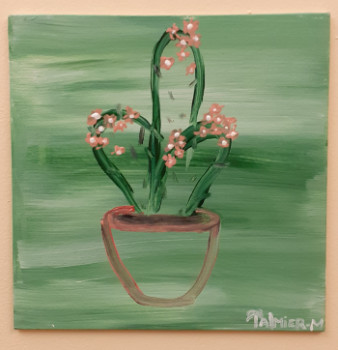 Zeitgenössisches Werk mit dem Titel « Cactus en Fleur », Erstellt von MARIE PALMIER