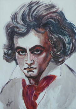 Zeitgenössisches Werk mit dem Titel « Ludwig van Beethoven II », Erstellt von PHILIPPE JAMIN