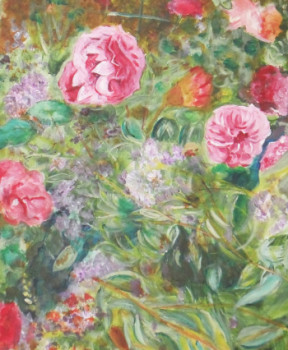 Zeitgenössisches Werk mit dem Titel « Fleurs 1 », Erstellt von MIREILLE BREGOU