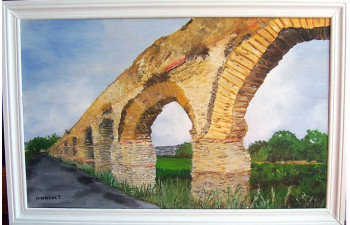 Zeitgenössisches Werk mit dem Titel « Aqueduc du Giers », Erstellt von NADINE MASSET