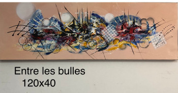 Zeitgenössisches Werk mit dem Titel « Entre les bulles », Erstellt von ROSY M