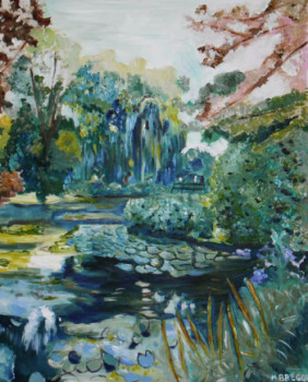 Zeitgenössisches Werk mit dem Titel « giverny 2 », Erstellt von MIREILLE BREGOU