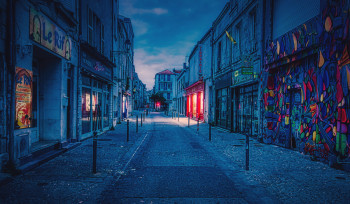 Zeitgenössisches Werk mit dem Titel « Morning Street Blues », Erstellt von LAURENT GUERRERO