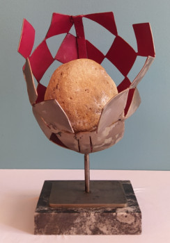 Zeitgenössisches Werk mit dem Titel « L’ÉCLOSION », Erstellt von YERBANGA SCULPTURE