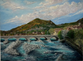 Zeitgenössisches Werk mit dem Titel « Le Grand Pont », Erstellt von FRéDéRIC MARTIN