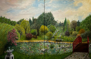 Zeitgenössisches Werk mit dem Titel « Le jardin aux papillons », Erstellt von FRéDéRIC MARTIN