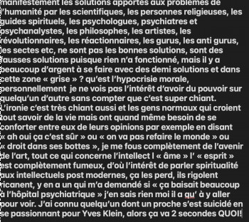 Zeitgenössisches Werk mit dem Titel « je me fais grave chier quand même, les gens sont hyper chiants on dirait des petites mémés », Erstellt von DAVID SROCZYNSKI