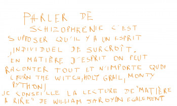 Zeitgenössisches Werk mit dem Titel « je vais faire un tour, à toute à l'heure dans le manège enchanté (il croit qu'il est en relation avec nous ha la la, on va l'écrire noir sur blanc) bisouxxx 3 », Erstellt von DAVID SROCZYNSKI