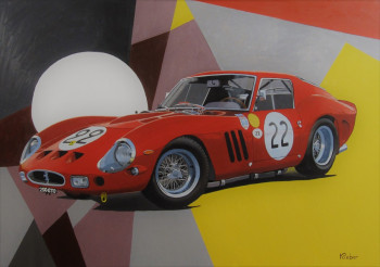 Zeitgenössisches Werk mit dem Titel « Ferrari 250 GTO », Erstellt von REBER KAROL