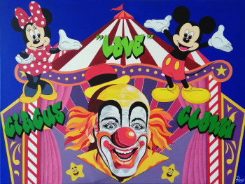 Zeitgenössisches Werk mit dem Titel « CIRQUE MICKEY », Erstellt von BERNARD ROUX