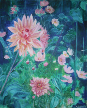 Zeitgenössisches Werk mit dem Titel « fleurs giverny 2 », Erstellt von MIREILLE BREGOU