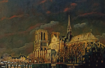 Zeitgenössisches Werk mit dem Titel « Notre dame de Paris », Erstellt von JEAN MICHEL FALAISE