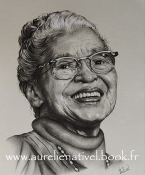 Zeitgenössisches Werk mit dem Titel « Portrait de Rosa Parks », Erstellt von AURéLIE NATIVEL