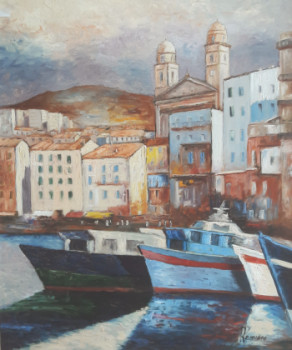 Zeitgenössisches Werk mit dem Titel « Vieux port de Bastia », Erstellt von PATRICK LEMIERE