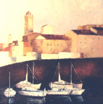 Zeitgenössisches Werk mit dem Titel « Port de Bastia », Erstellt von PATRICK LEMIERE