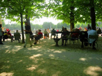 Zeitgenössisches Werk mit dem Titel « Jardin de Luxembourg 5 », Erstellt von OLEG HASLAVSKY